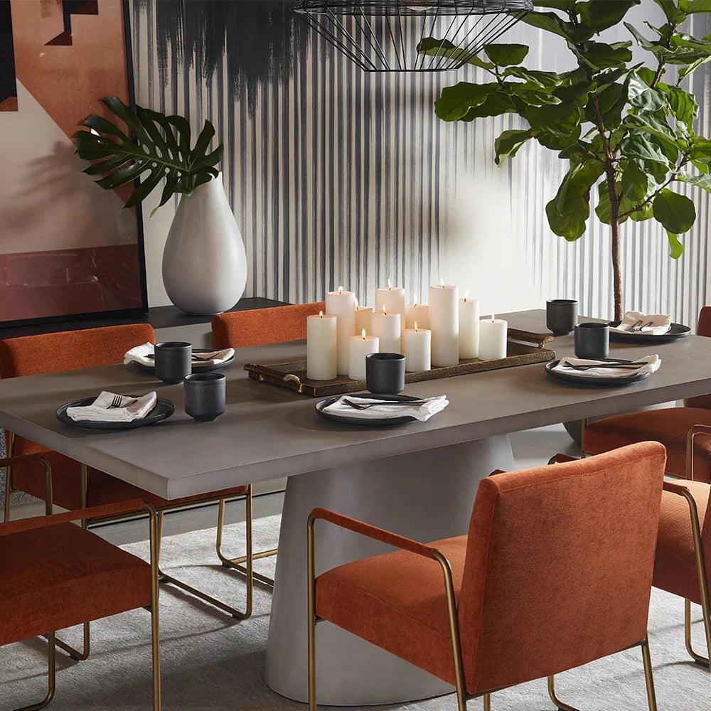 Cavallini Dining Table - Sleek Light Grey Concrete - LOOMLAN - SUNPAN - Outdoor Dining Tables