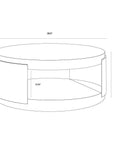 Cavette Coffee Table Concrete Top Brass - LOOMLAN - SUNPAN - Outdoor Coffee Tables
