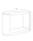 Cavette Console Table White Concrete Brass Steel - LOOMLAN - SUNPAN - Outdoor Console Tables