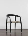 Cayman Dining Armchair Charcoal Teak Wood - LOOMLAN - SUNPAN - Outdoor Dining Chairs