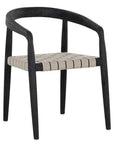 Cayman Dining Armchair Charcoal Teak Wood - LOOMLAN - SUNPAN - Outdoor Dining Chairs