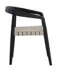 Cayman Dining Armchair Charcoal Teak Wood - LOOMLAN - SUNPAN - Outdoor Dining Chairs