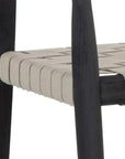 Cayman Dining Armchair Charcoal Teak Wood - LOOMLAN - SUNPAN - Outdoor Dining Chairs