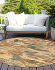 LOOMLAN Rugs Celantha Orange Washable Indoor-Outdoor Rug