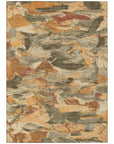 LOOMLAN Rugs Celantha Orange Washable Indoor-Outdoor Rug