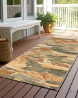LOOMLAN Rugs Celantha Orange Washable Indoor-Outdoor Rug
