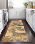 LOOMLAN Rugs Celantha Orange Washable Indoor-Outdoor Rug