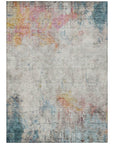 LOOMLAN Rugs Celera Teal Washable Indoor-Outdoor Rug
