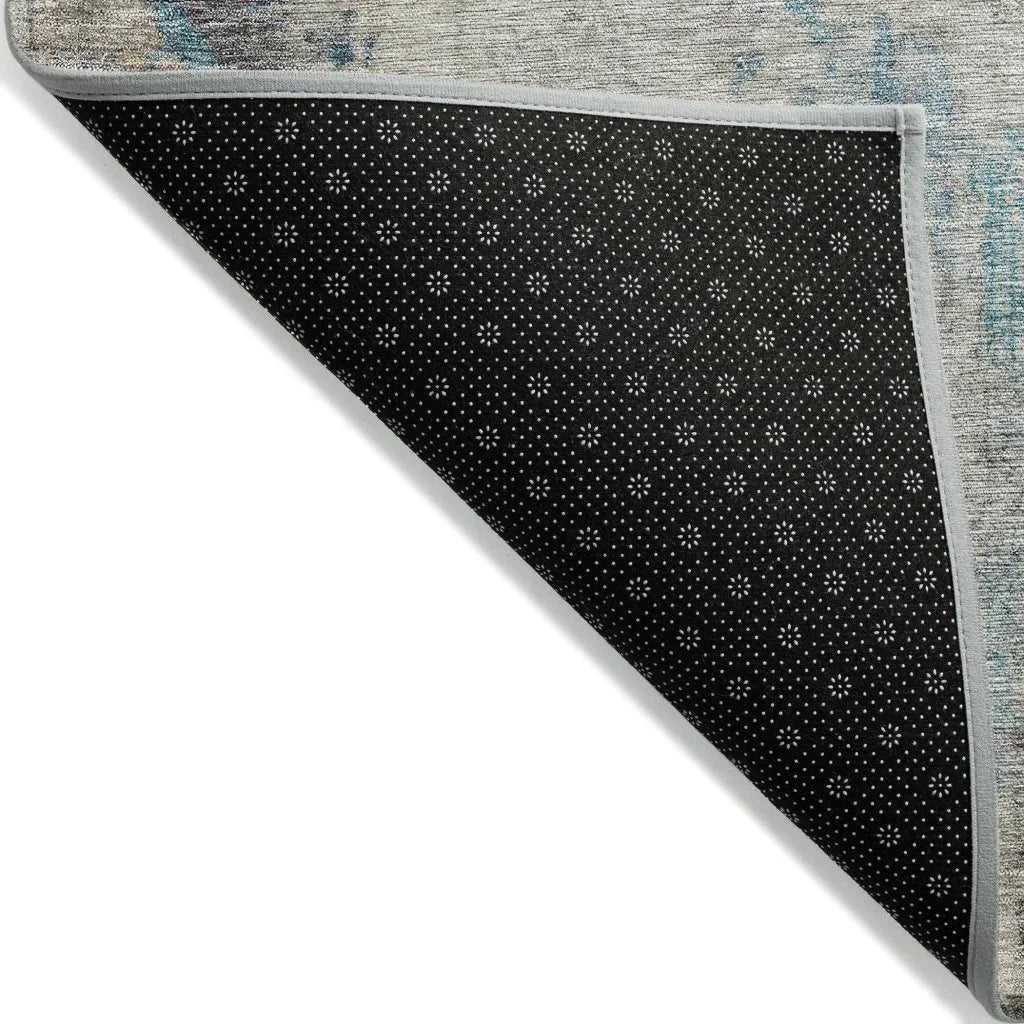 LOOMLAN Rugs Celera Teal Washable Indoor-Outdoor Rug