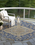 LOOMLAN Rugs Celia Blue Washable Indoor-Outdoor Rug