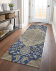 LOOMLAN Rugs Celia Blue Washable Indoor-Outdoor Rug