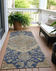 LOOMLAN Rugs Celia Blue Washable Indoor-Outdoor Rug