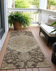 LOOMLAN Rugs Celia Brown Washable Indoor-Outdoor Rug