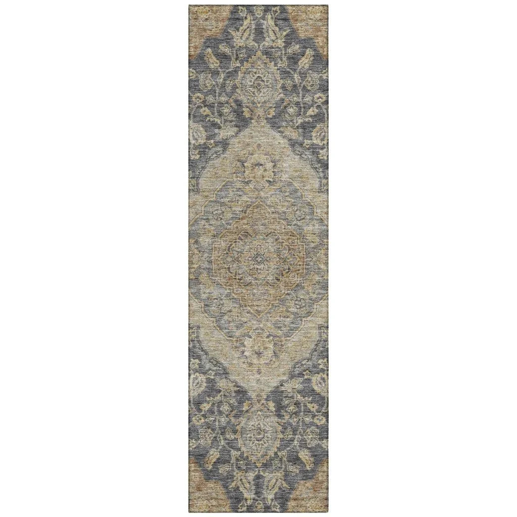 LOOMLAN Rugs Celia Gray Washable Indoor-Outdoor Rug