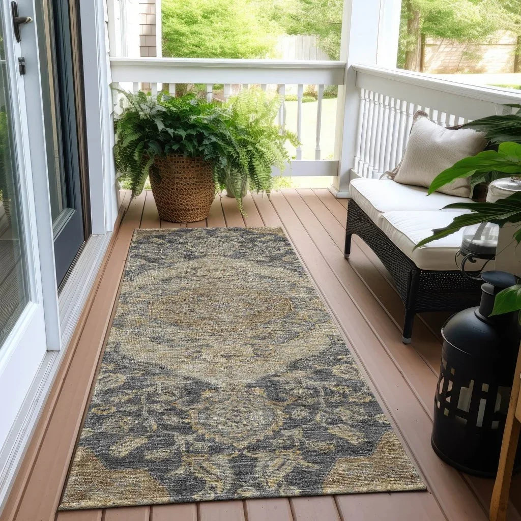 LOOMLAN Rugs Celia Gray Washable Indoor-Outdoor Rug