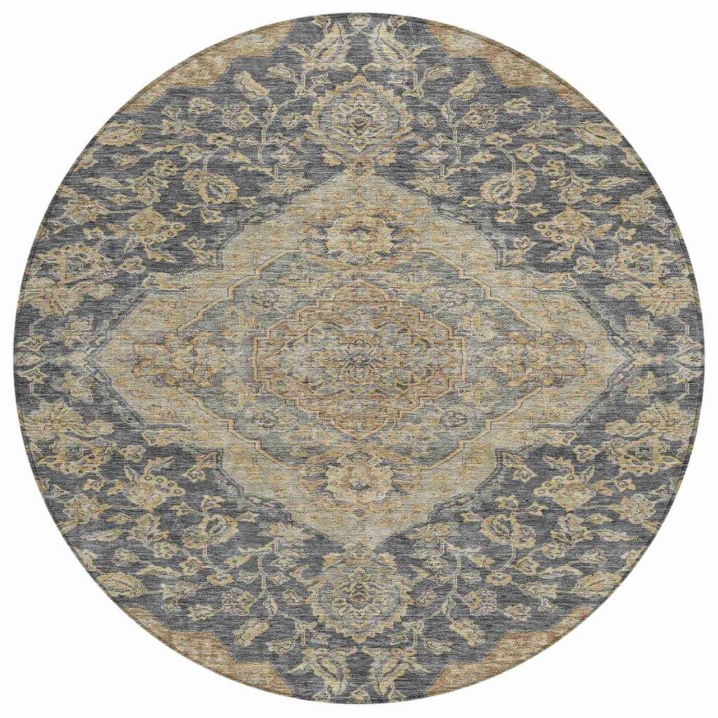LOOMLAN Rugs Celia Gray Washable Indoor-Outdoor Rug