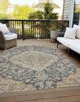 LOOMLAN Rugs Celia Gray Washable Indoor-Outdoor Rug