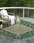 LOOMLAN Rugs Celia Green Washable Indoor-Outdoor Rug