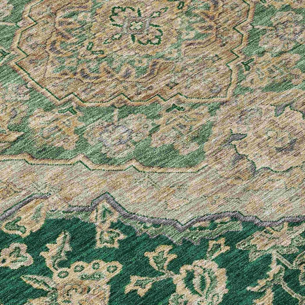 LOOMLAN Rugs Celia Green Washable Indoor-Outdoor Rug