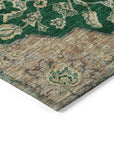 LOOMLAN Rugs Celia Green Washable Indoor-Outdoor Rug