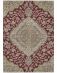 LOOMLAN Rugs Celia Red Washable Indoor-Outdoor Rug