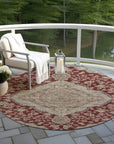 LOOMLAN Rugs Celia Red Washable Indoor-Outdoor Rug