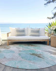 LOOMLAN Rugs Celuve Teal Washable Indoor-Outdoor Rug