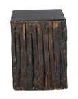Seasonal Living The Stump Matte Wood Glaze Ceramic Patio Stool