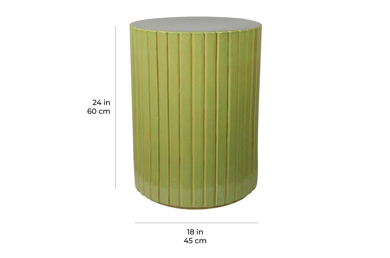 Kara Accent Table - Green Outdoor End Table