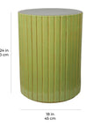 Kara Accent Table - Green Outdoor End Table