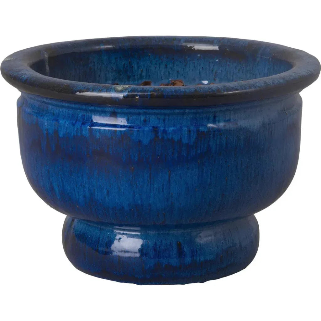 Ceramic Pedestal Bowl Planter - LOOMLAN - Emissary - Planters