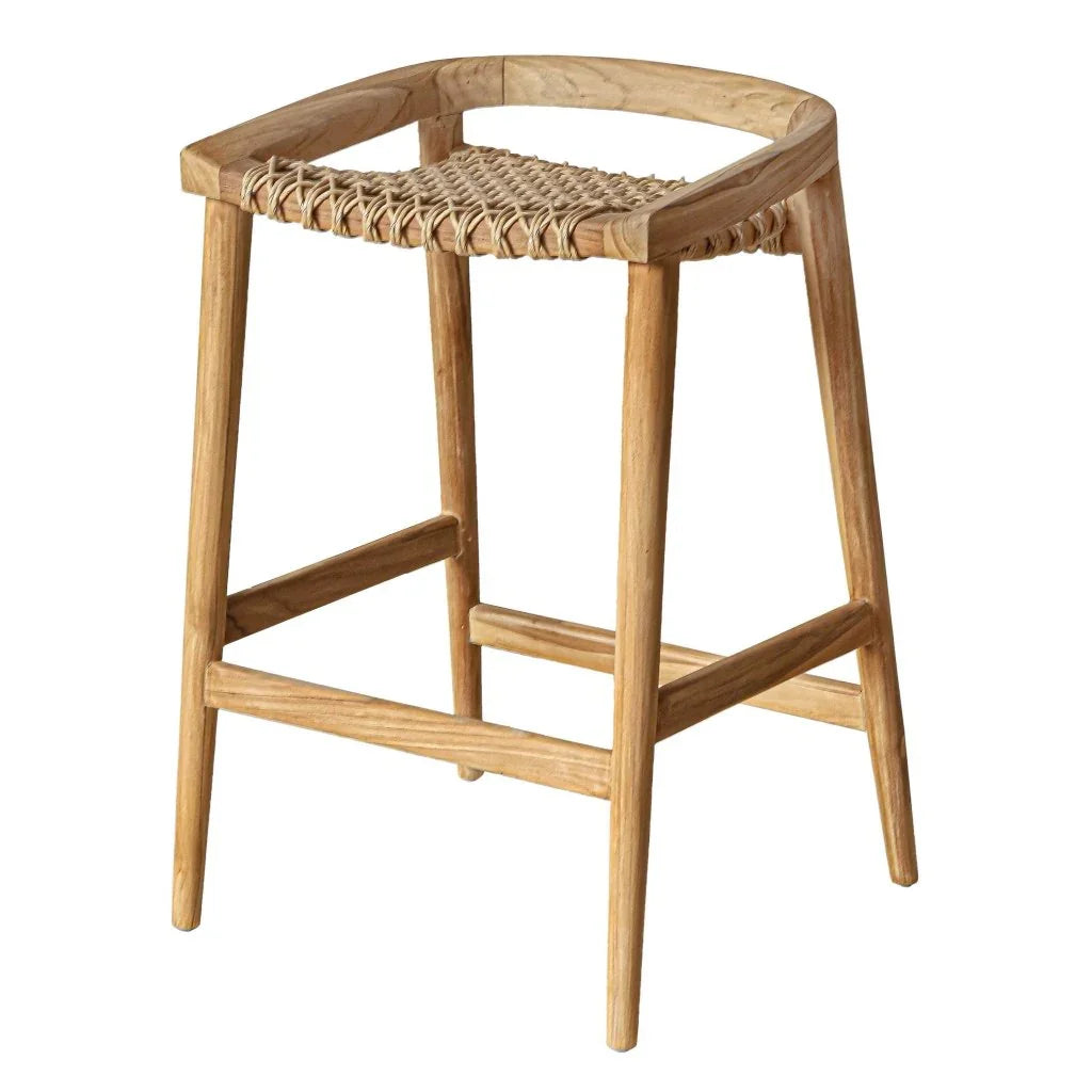 Azur Wooden Patio Counter Stool -- view 2