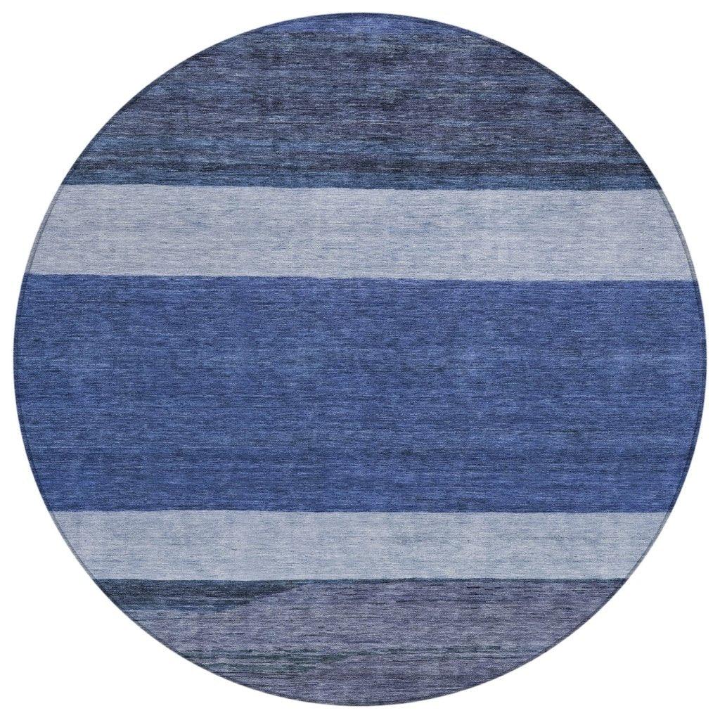 LOOMLAN Rugs Chantissa Blue Washable Indoor-Outdoor Rug