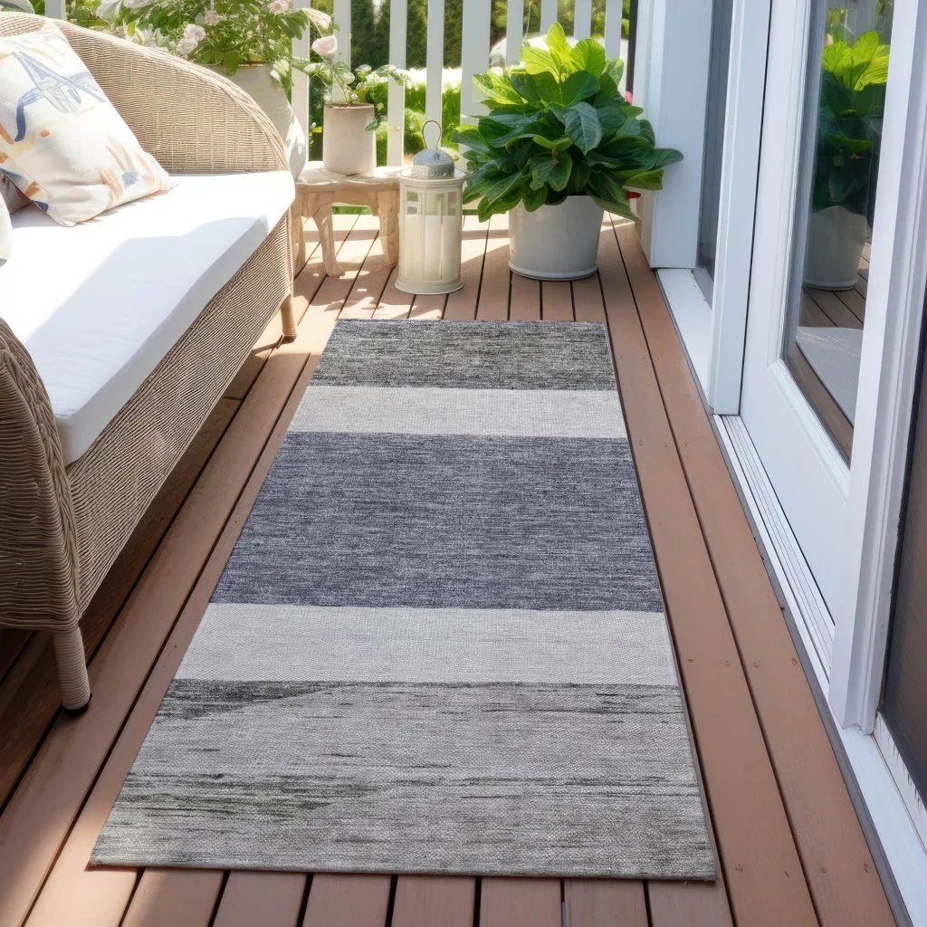 LOOMLAN Rugs Chantissa Denim Washable Indoor-Outdoor Rug