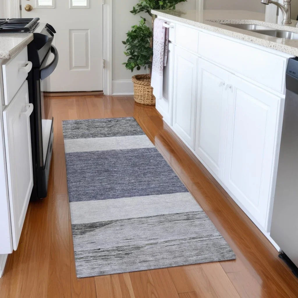 LOOMLAN Rugs Chantissa Denim Washable Indoor-Outdoor Rug