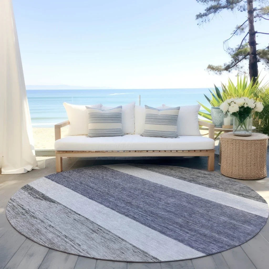 LOOMLAN Rugs Chantissa Denim Washable Indoor-Outdoor Rug