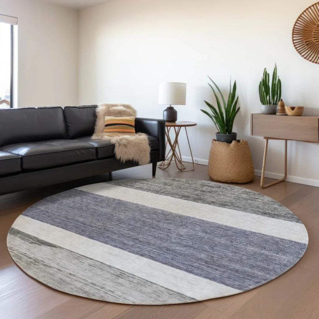 LOOMLAN Rugs Chantissa Denim Washable Indoor-Outdoor Rug