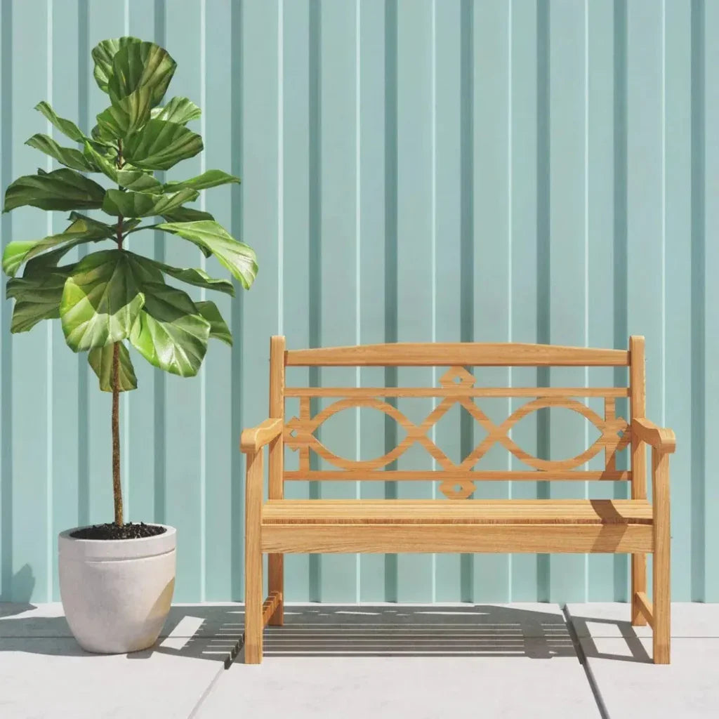 Chelsea 2 - Person Teak Outdoor Bench - LOOMLAN - HiTeak - Outdoor Benches