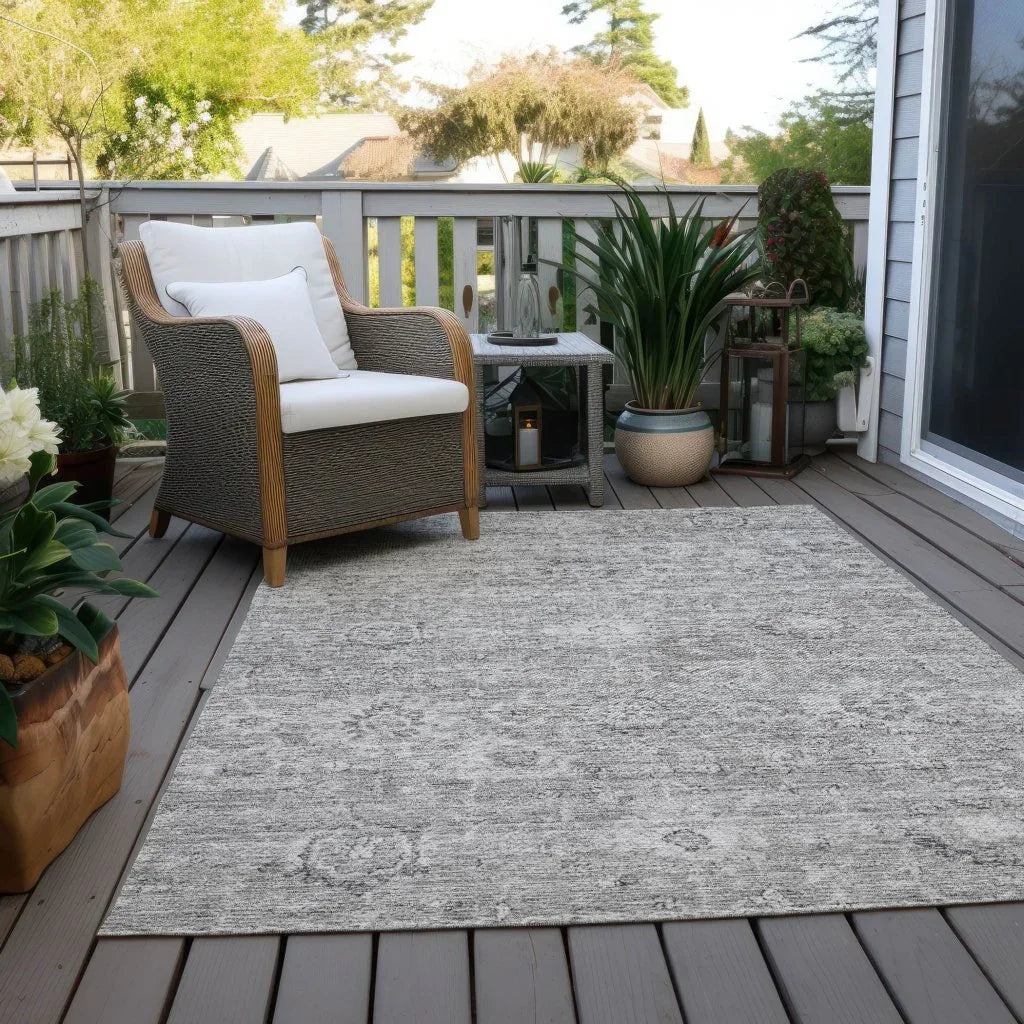 LOOMLAN Rugs Chroma Gray Washable Indoor-Outdoor Rug