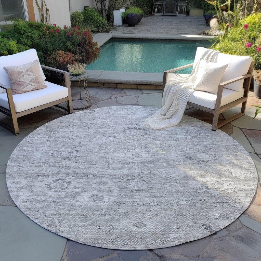 LOOMLAN Rugs Chroma Gray Washable Indoor-Outdoor Rug