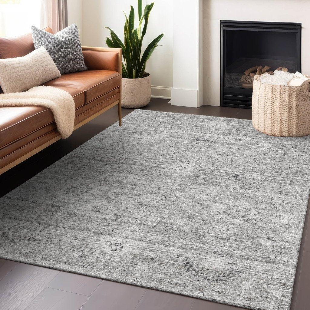 LOOMLAN Rugs Chroma Gray Washable Indoor-Outdoor Rug