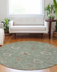 LOOMLAN Rugs Clara Green Washable Indoor-Outdoor Rug