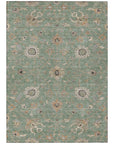 LOOMLAN Rugs Clara Green Washable Indoor-Outdoor Rug