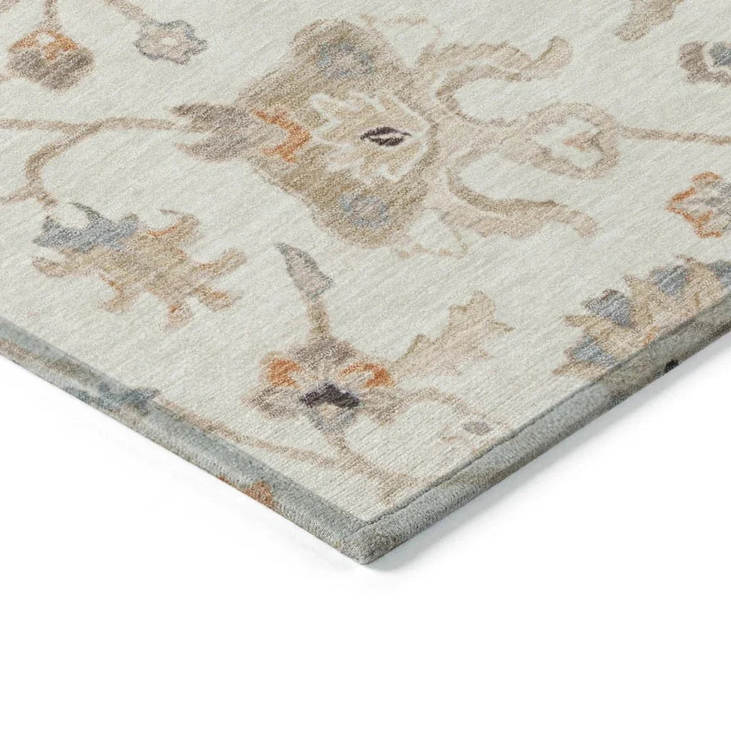 LOOMLAN Rugs Clara Ivory Washable Indoor-Outdoor Rug