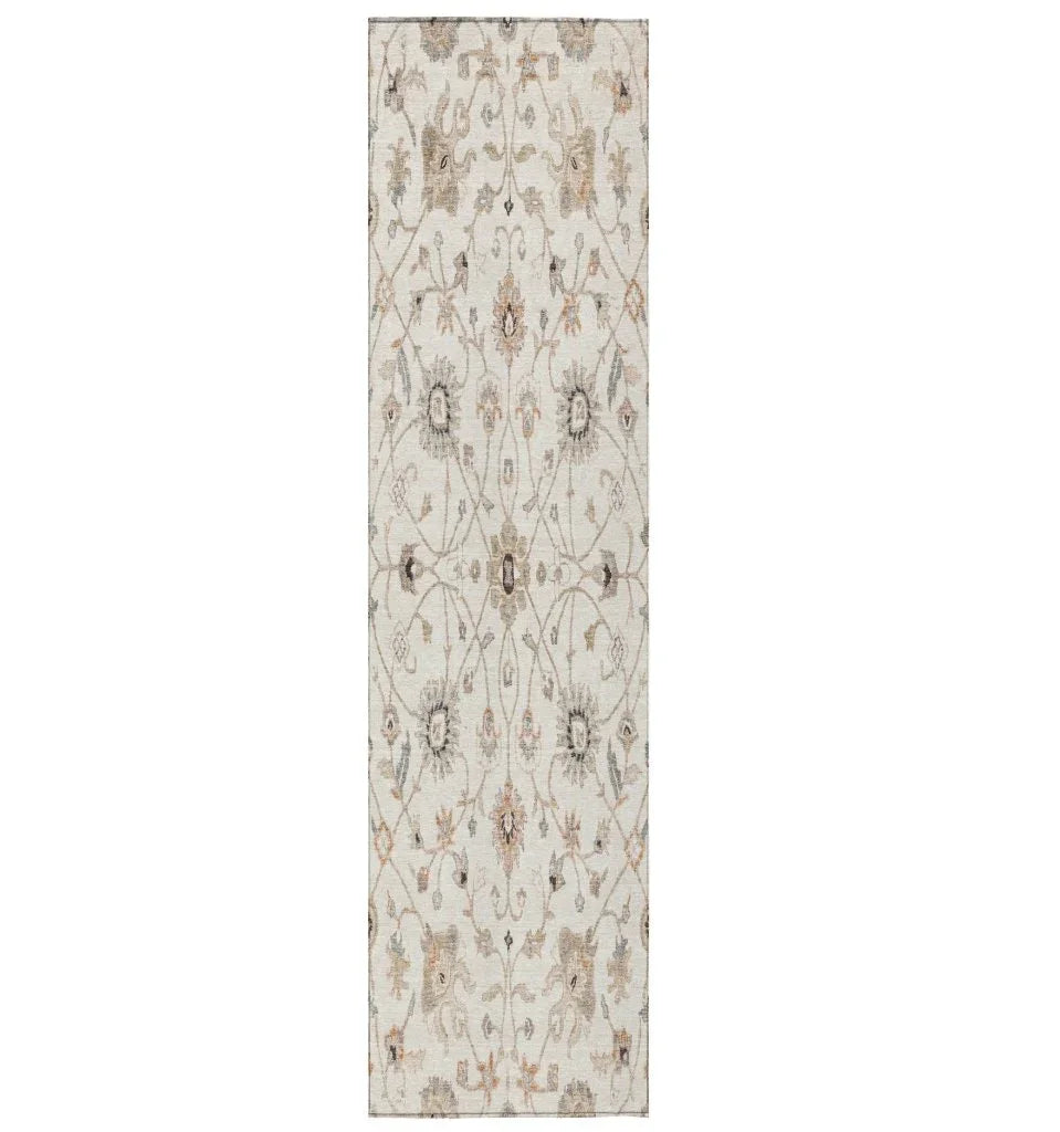 LOOMLAN Rugs Clara Ivory Washable Indoor-Outdoor Rug