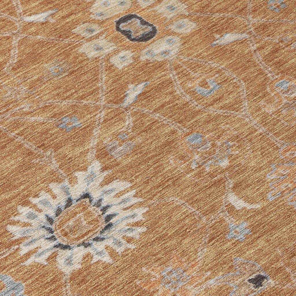 LOOMLAN Rugs Clara Orange Washable Indoor-Outdoor Rug