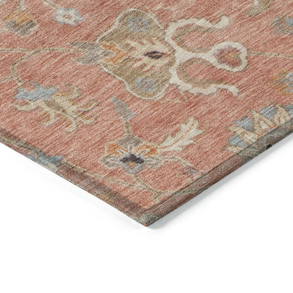 LOOMLAN Rugs Clara Pink Washable Indoor-Outdoor Rug