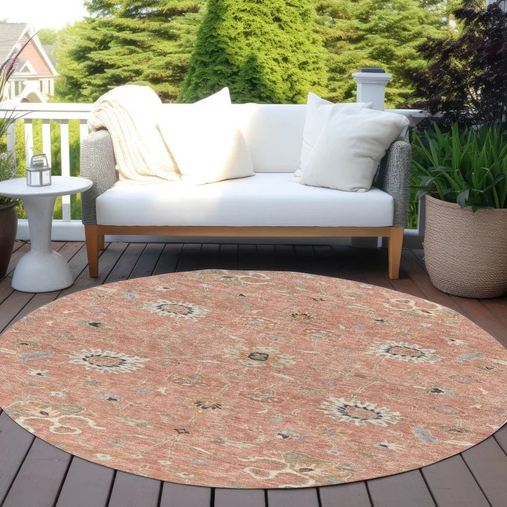 LOOMLAN Rugs Clara Pink Washable Indoor-Outdoor Rug
