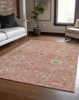 LOOMLAN Rugs Clara Pink Washable Indoor-Outdoor Rug