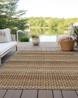 LOOMLAN Rugs Clarene Brown Washable Indoor-Outdoor Rug